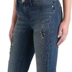 Rock&Republic Embellished Skinny Mid Rise Stretch
